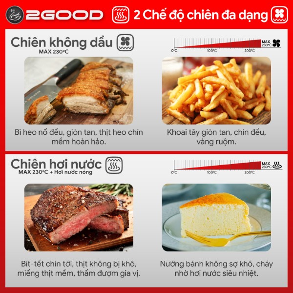 Nồi Chiên Hấp 20 Lít 2Good S100